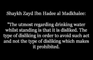 Drinking Whilst Standing | Shaykh Zayd al-Madkhalee