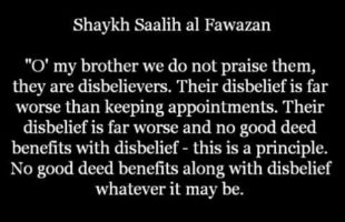 Respecting the Disbelievers due to a Good Characteristic