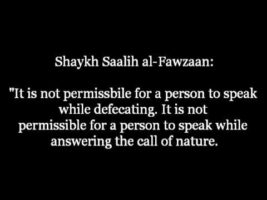 Speaking while answering the Call of Nature