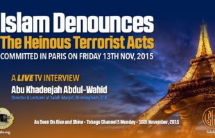 TV Interview – Islam Denounces The Heinous Terrorist Acts in Paris by Abū Khadījah ‘Abd Al-Wāḥid