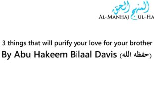 3 things that will purify your love for your brother – Abu Hakeem Bilaal