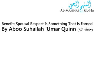 Benefit: Spousal Respect Is Something That Is Earned – By ‘Umar Quinn