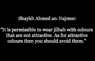 The Ruling on wearing Colourful Jilbab