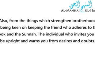 The Things Which Strengthen a Successful Friendship – By Shaykh Sulaymaan Ar-Ruhaylee