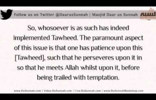 Implement Tawheed until Death | Shaykh Muhammad Amaan al-Jaami