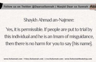 Is it Permissible to Mention the People of Innovation by Name? | Shaykh Ahmad an-Najmee