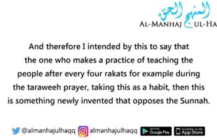 Giving Short Talks after 4 Rakat of Tawareeh? – By Shaykh Al-Albaani