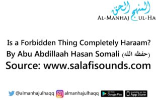 Is a Forbidden Thing Completely Haraam? – By Hasan Somali