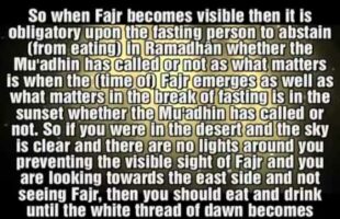 Person Eats And Drinks While The Mu’adhin Makes The Adhaan For Fajr