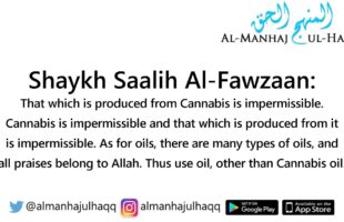 The Ruling on Using Cannabis Oil – By Shaykh Saalih Al-Fawzaan