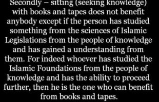 Is one Considered to be a Student of those Scholars whom he has Studied from their Books and Tapes.