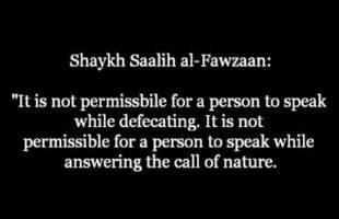 Speaking while answering the Call of Nature