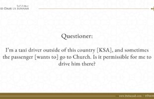 Ruling on Driving A Customer to Church | Shaykh Salih al-Fawzaan