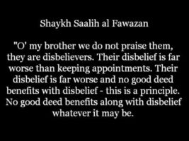 Respecting the Disbelievers due to a Good Characteristic