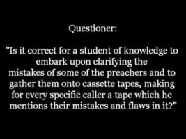 Gathering the Mistakes of Preachers and Clarifying Them.