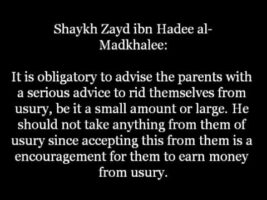 Can I take Interest Money from my Parents? | Shaykh Zayd al-Madkhalee