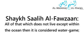 Is Eating Dolphin and Shark Permissible? – By Shaykh Saalih Al-Fawzaan