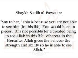 Why Can’t We See Allaah in this Life? | Shaykh Saalih al-Fawzaan