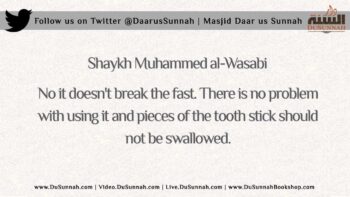 Does using the Miswak break the Fast? | Shaykh Muhammad al-Wasabi