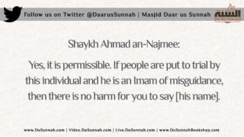 Is it Permissible to Mention the People of Innovation by Name? | Shaykh Ahmad an-Najmee