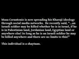 Cerantonio’s Recent Foolishness & His Claim that You Can Kill Israeli Soldiers ANYWHERE!