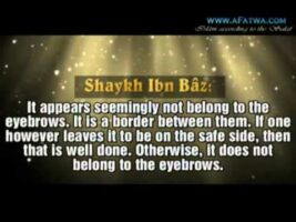 Ibn Bâz about women removing the hair between the eyebrows