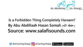 Is a Forbidden Thing Completely Haraam? – By Hasan Somali