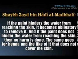 Painter having paint on the skin and is about to make ablution for the prayer