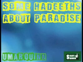 Some Hadeeths About Paradise – Umar Quinn